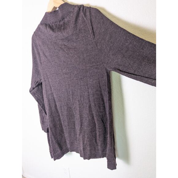 The North Face 100% Wool Purple Brown Button Cardigan Sweater Women XL Outdoorsy - Picture 4 of 14